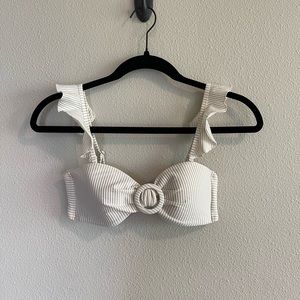 H&M Striped Ruffle Bikini